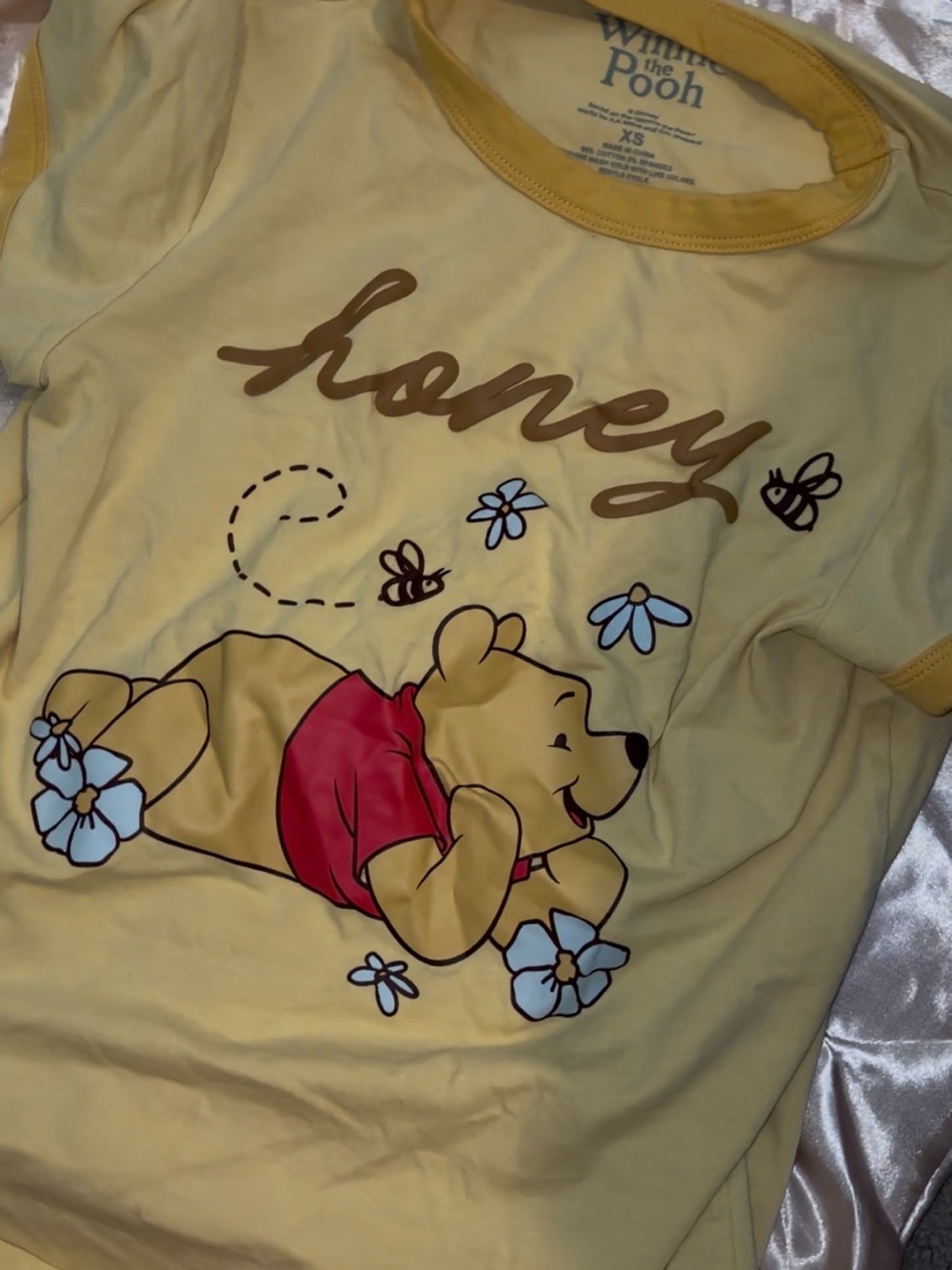 Winnie the Pooh "Honey" Yellow Graphic Tee